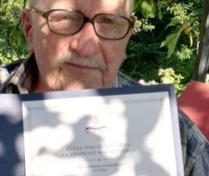 Janez Burja-Tomažek, prejemnik priznanja ZZB NOB Slovenije